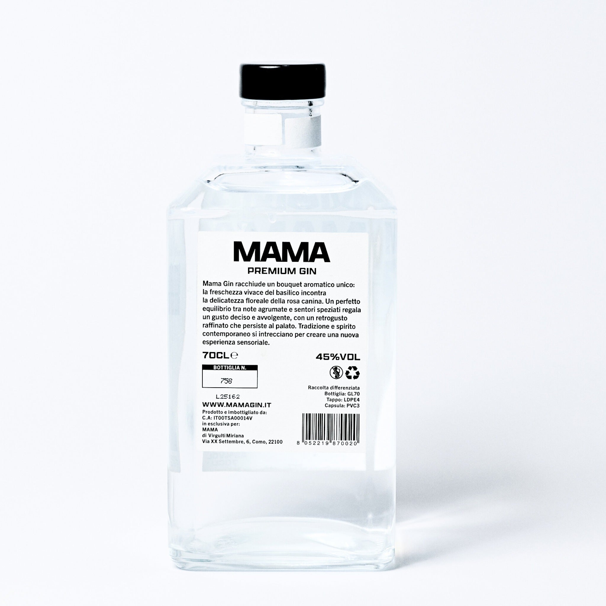 MAMA GIN 70cl – Gin artigianale italiano | Botaniche naturali