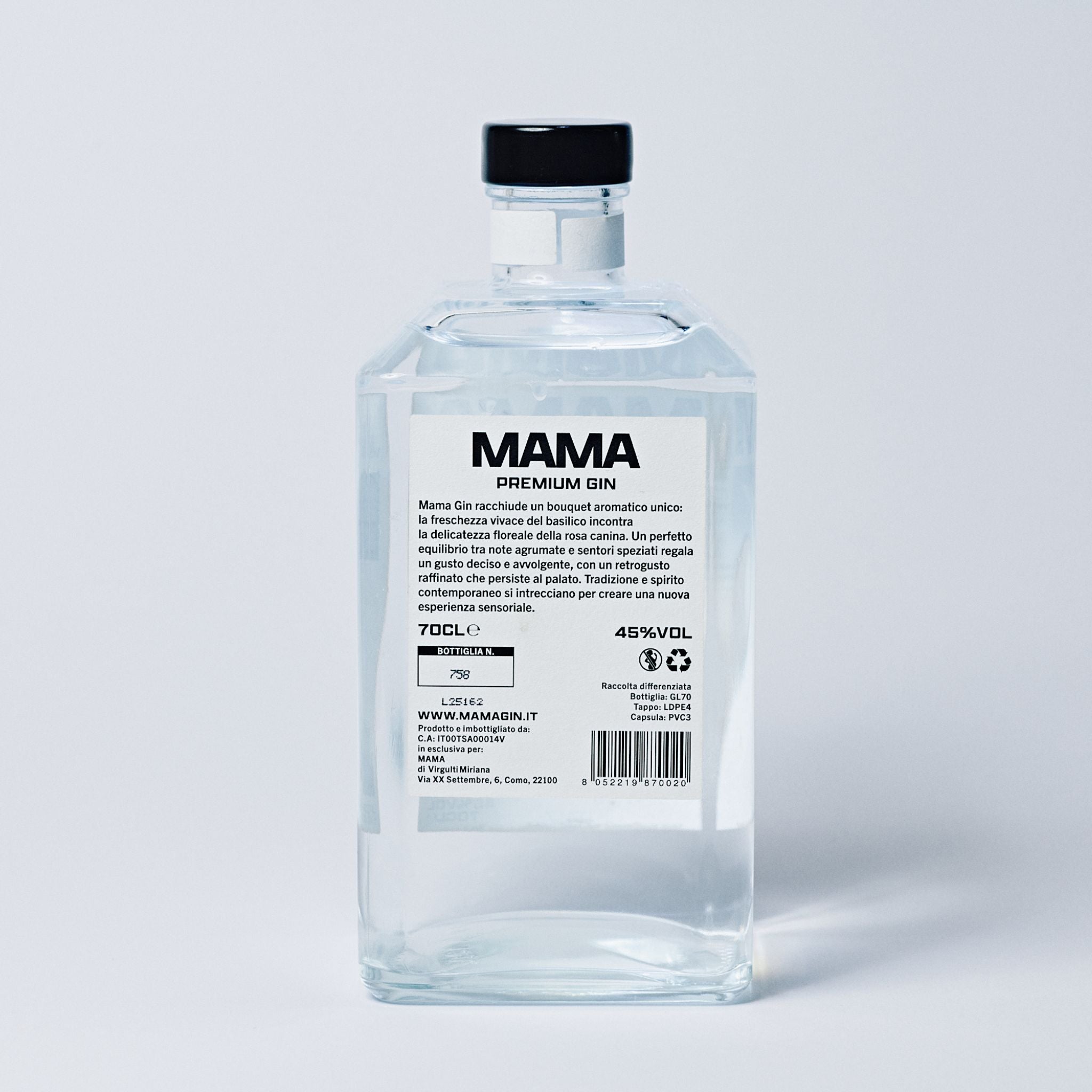 MAMA GIN 70cl – Gin artigianale italiano | Botaniche naturali